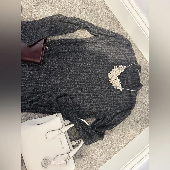 For The Republic Dark Gray Long Sleeve Dress - Picture 6 of 7